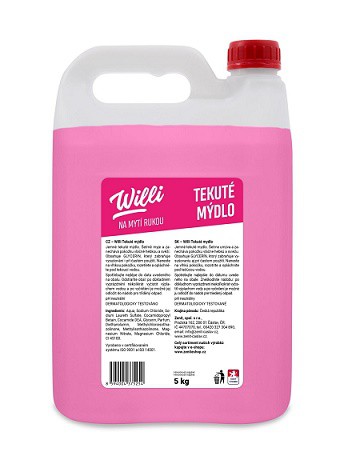 Tek.mýdlo Willi 5l růžové | Toaletní mycí prostředky - Tekutá mýdla - Bez dávkovače